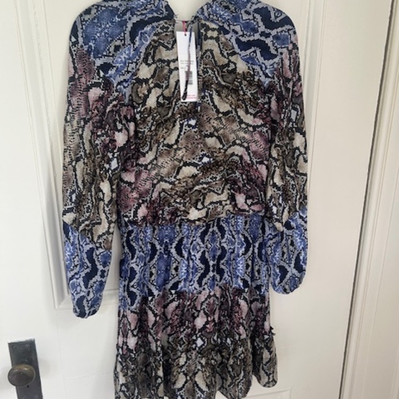 NWT PARKER Gladis Snake Skin Print Silk Dress, Sz S - Picture 4 of 6